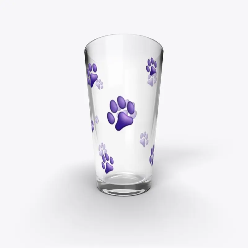 PawPrint Glass Cup